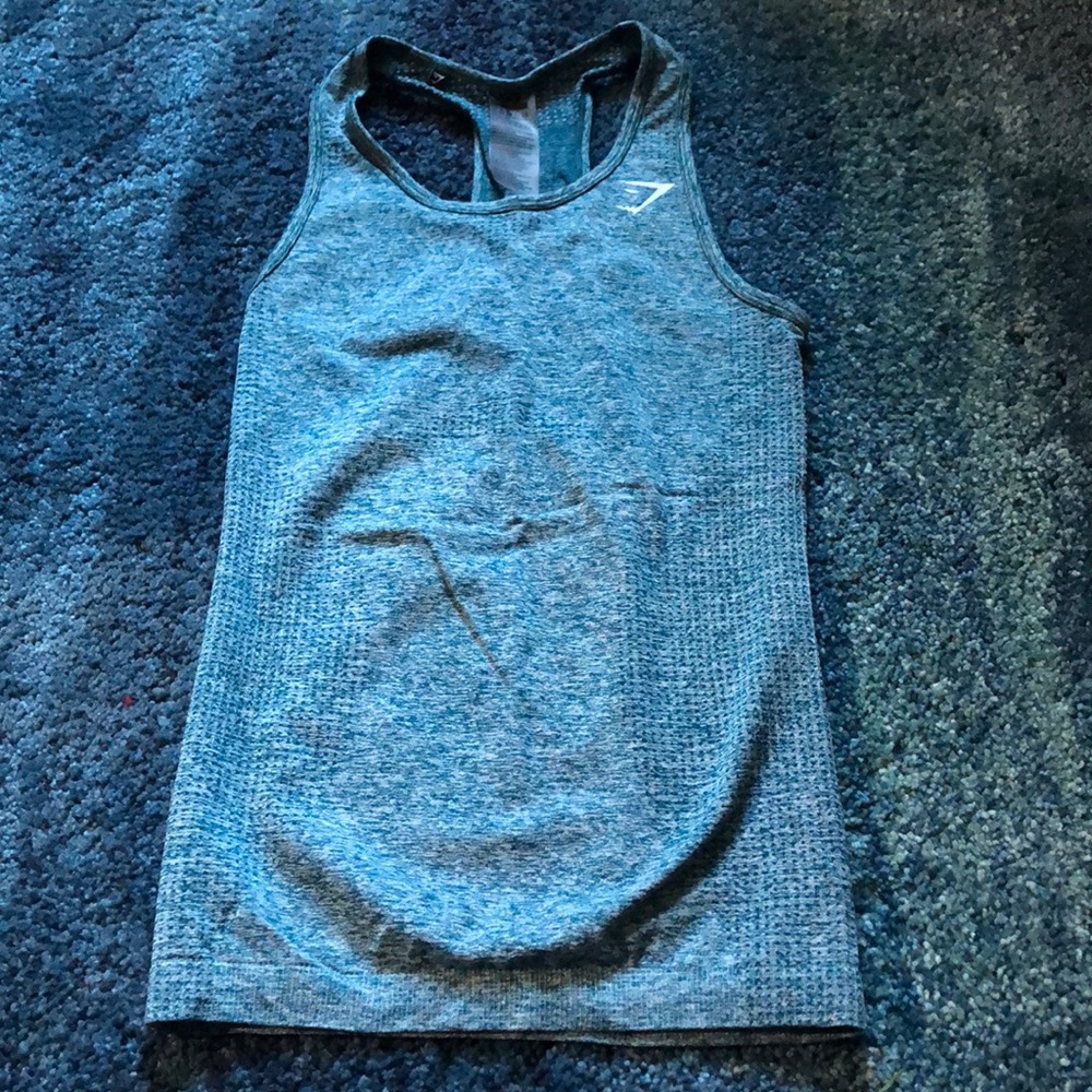 Gymshark Vital Seamless Tank in Teal Marl